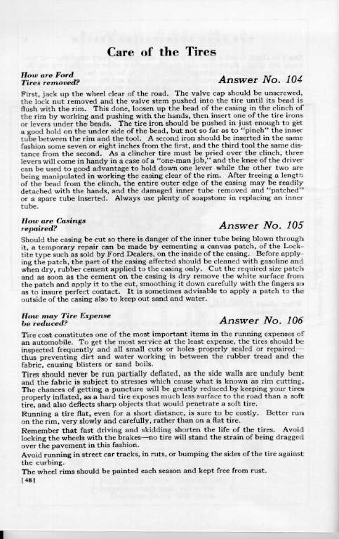 1925 Ford Owners Manual Page 17